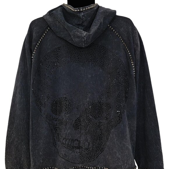 Skull Maximus Men's Vintage Black Hoodie - Picture 4 of 8